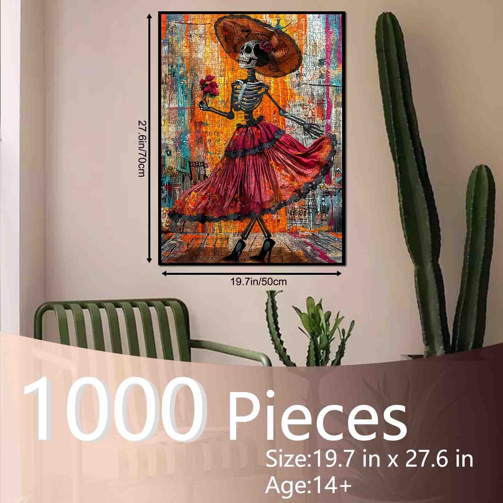 tucocoo-jigsaw-puzzles-dancing-skeleton-lady-puzzle-1000-teile image 5