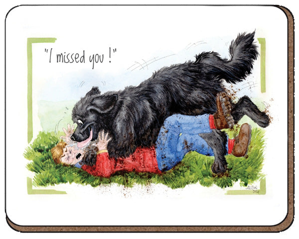 otter-house-alison-s-animals-untersetzer-missed-you-hund-motiv image 1