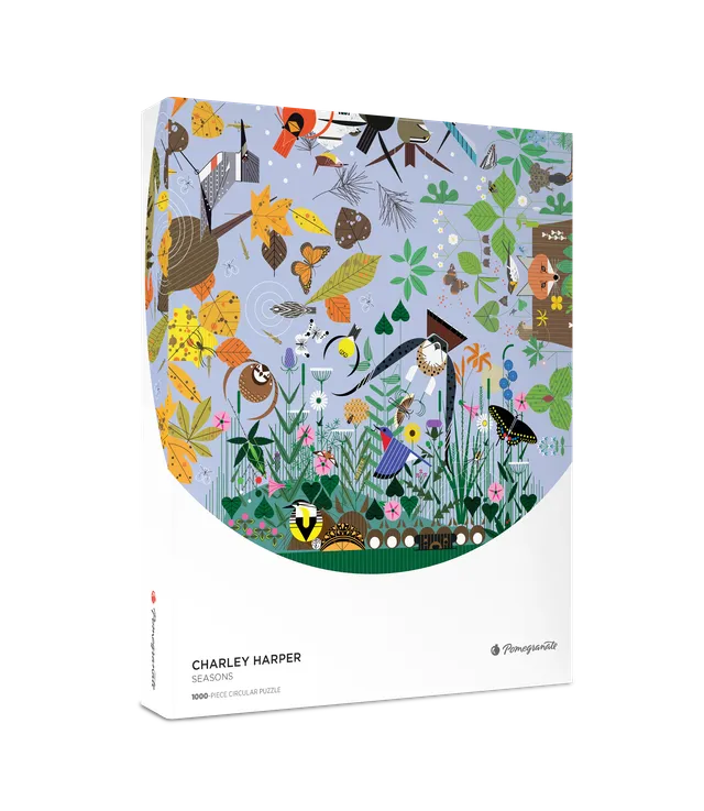 pomegranate-charley-harper-seasons-1000-teile-rundes-puzzle-v-gel image 1