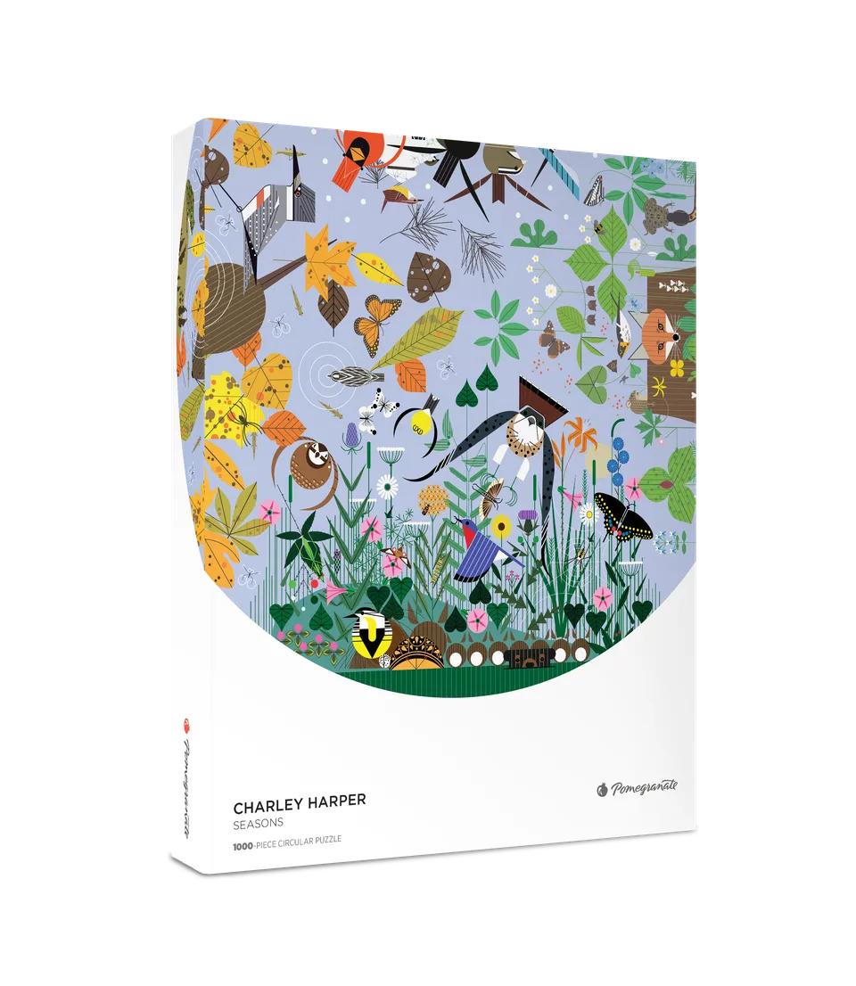 pomegranate-charley-harper-seasons-1000-teile-rundes-puzzle-v-gel image 1