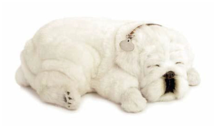 otter-house-precious-petzzz-white-bulldog-kuscheltier-mit-bett-atmend image 1