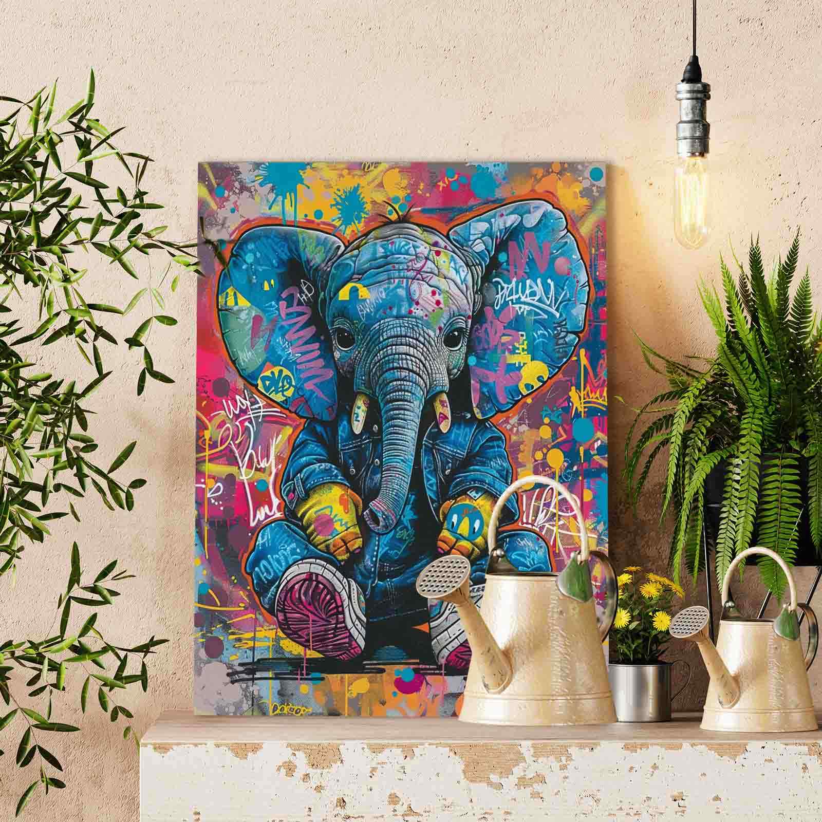 tucocoo-graffiti-cool-elephant-malen-nach-zahlen-40x50-cm image 2