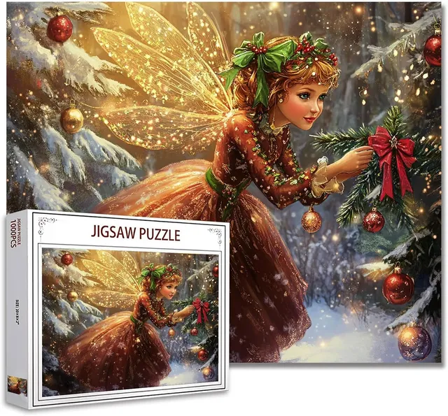 tucocoo-christmas-elf-golden-wings-puzzle-1000-teile-weihnachten image 1