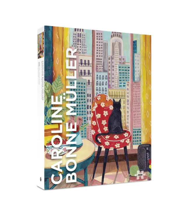 pomegranate-caroline-bonne-m-ller-black-cat-puzzle-1000-teile image 1