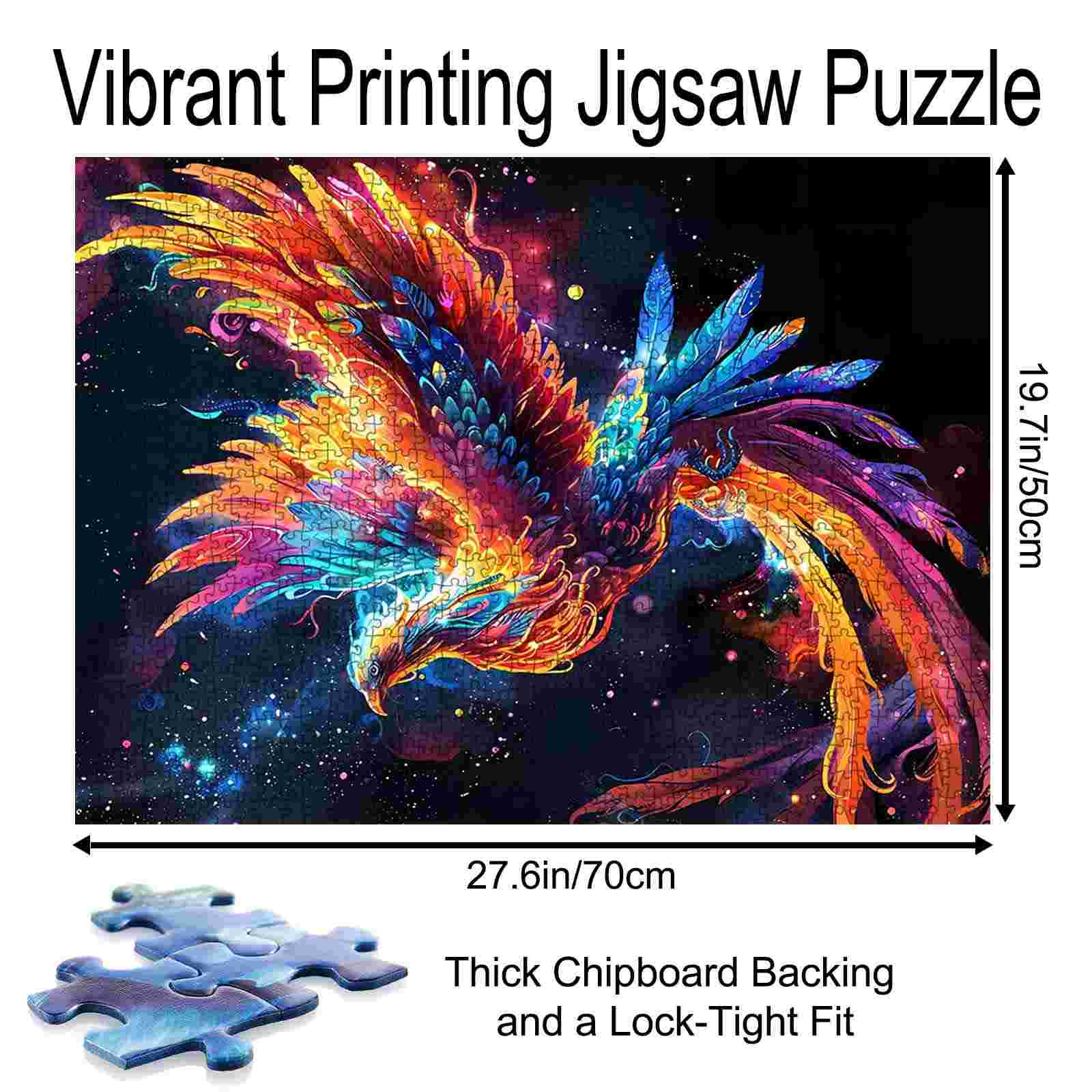 tucocoo-jigsaw-colorful-phoenix-puzzle-1000-teile-tiere image 5