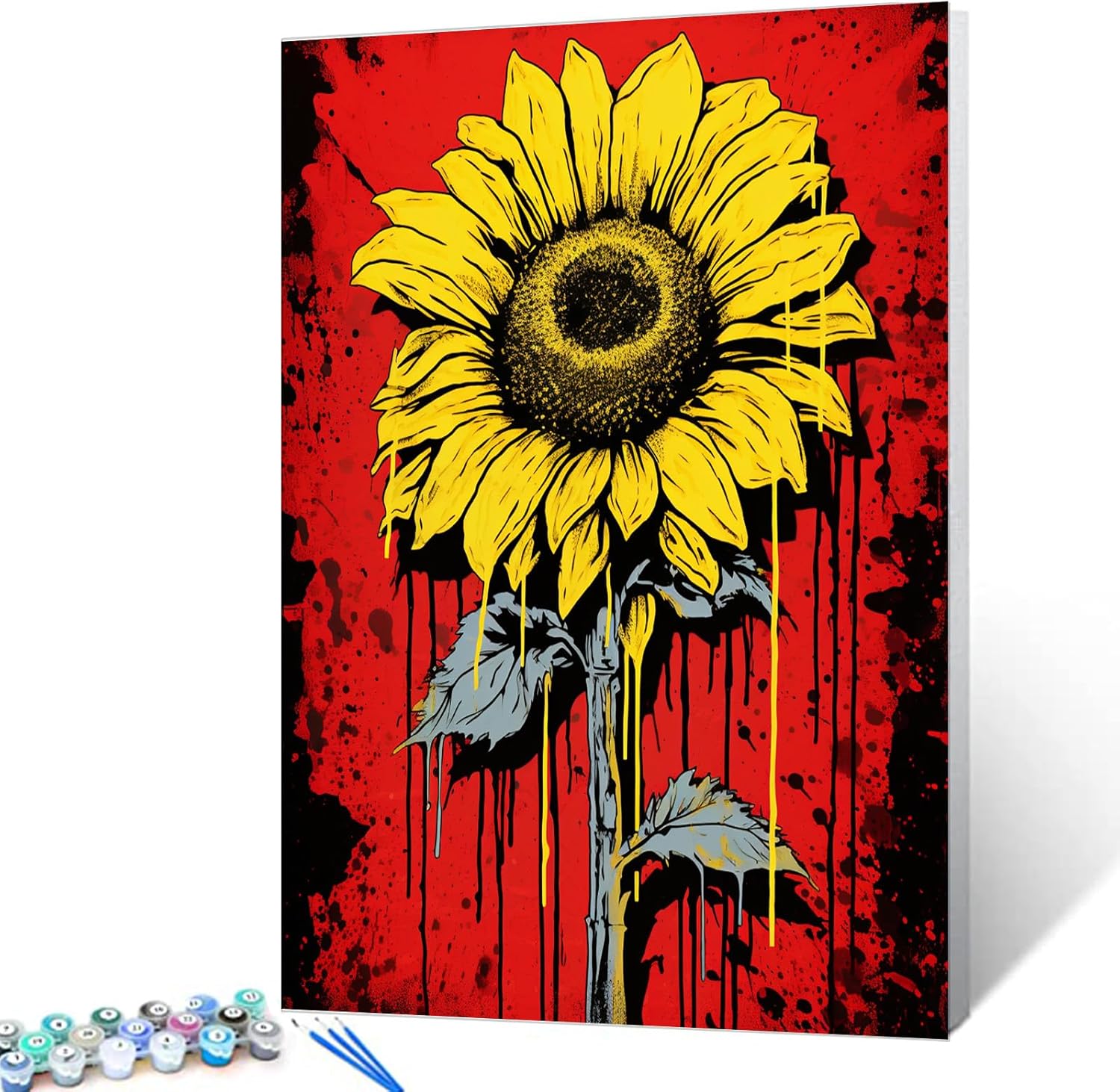 tucocoo-sunflower-graffiti-malen-nach-zahlen-40x50-blumen image 1