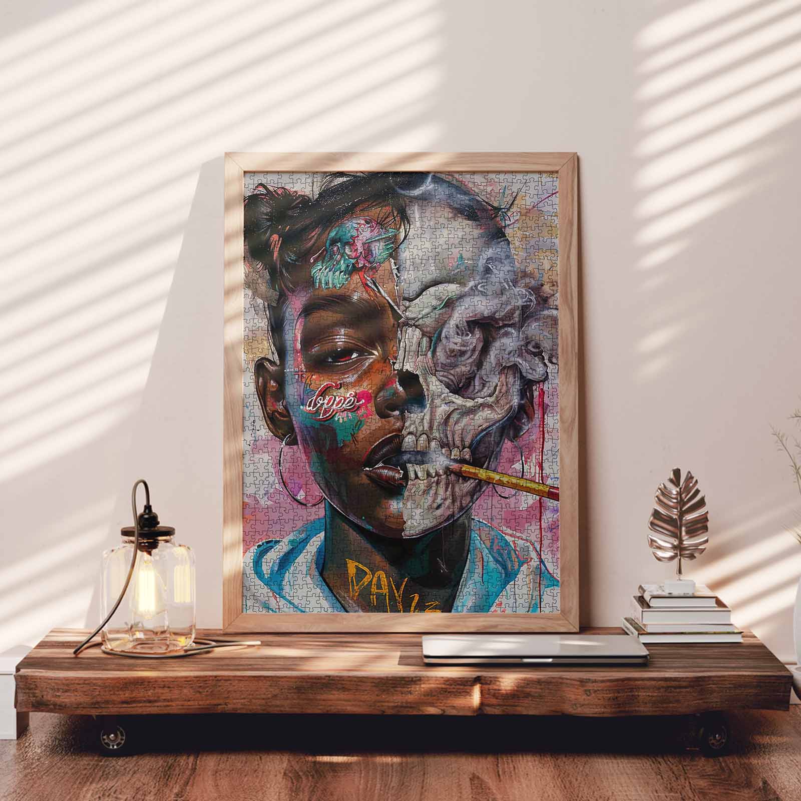tucocoo-jigsaw-urban-skull-fusion-puzzle-1000-teile-portrait image 3