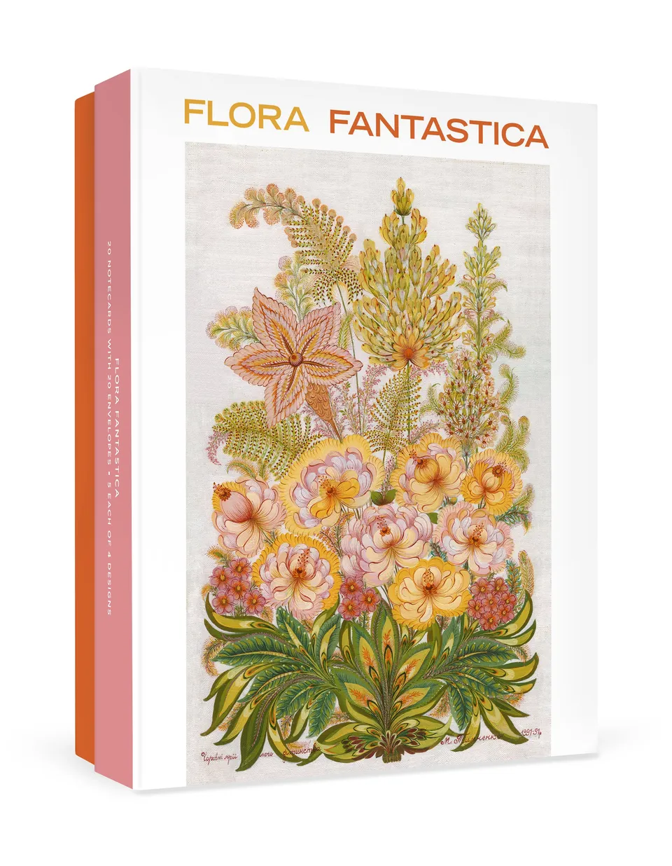 pomegranate-boxed-notecards-flora-fantastica-karten-set-20-volkskunst image 1