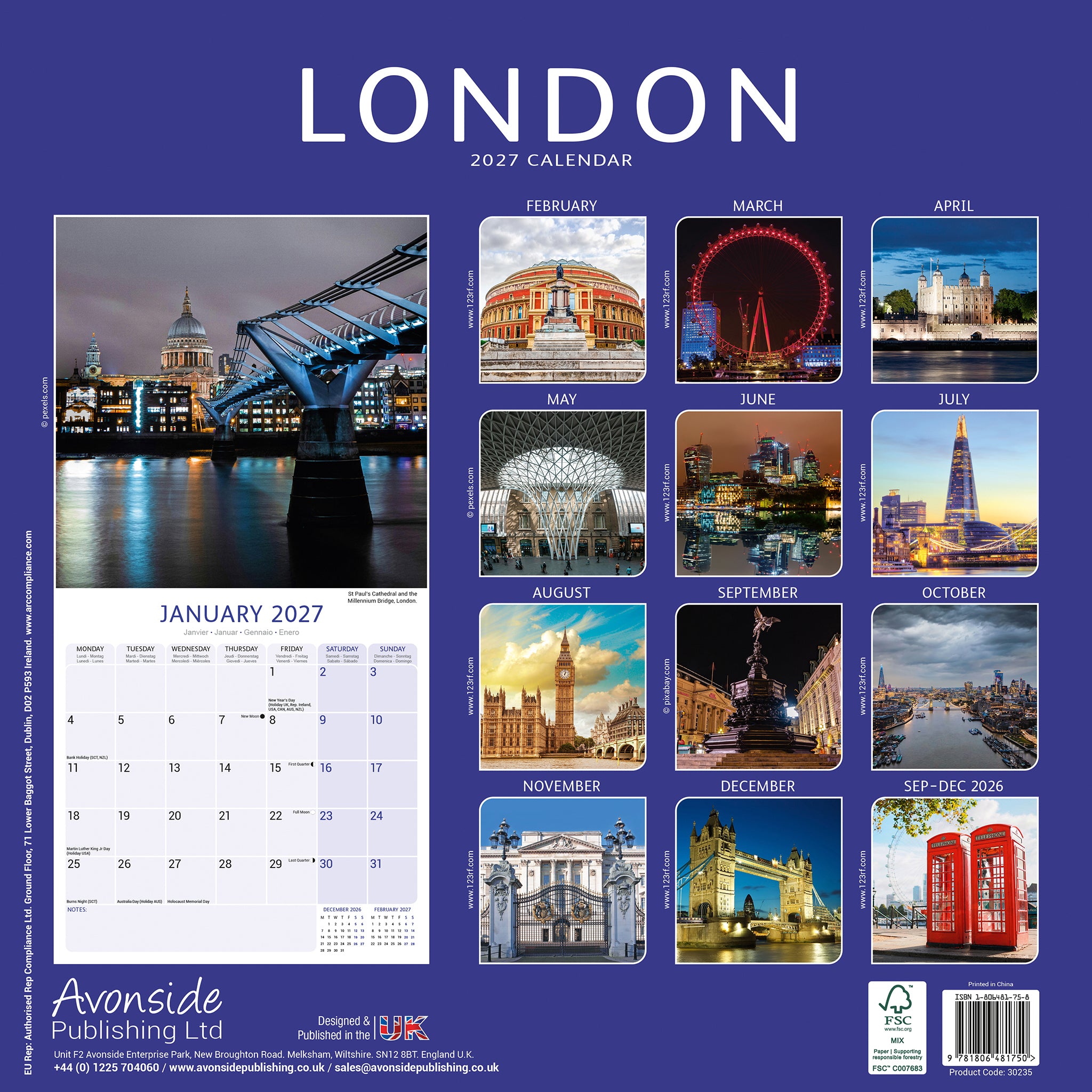 otter-house-london-wandkalender-2027-stadtmotive image 2