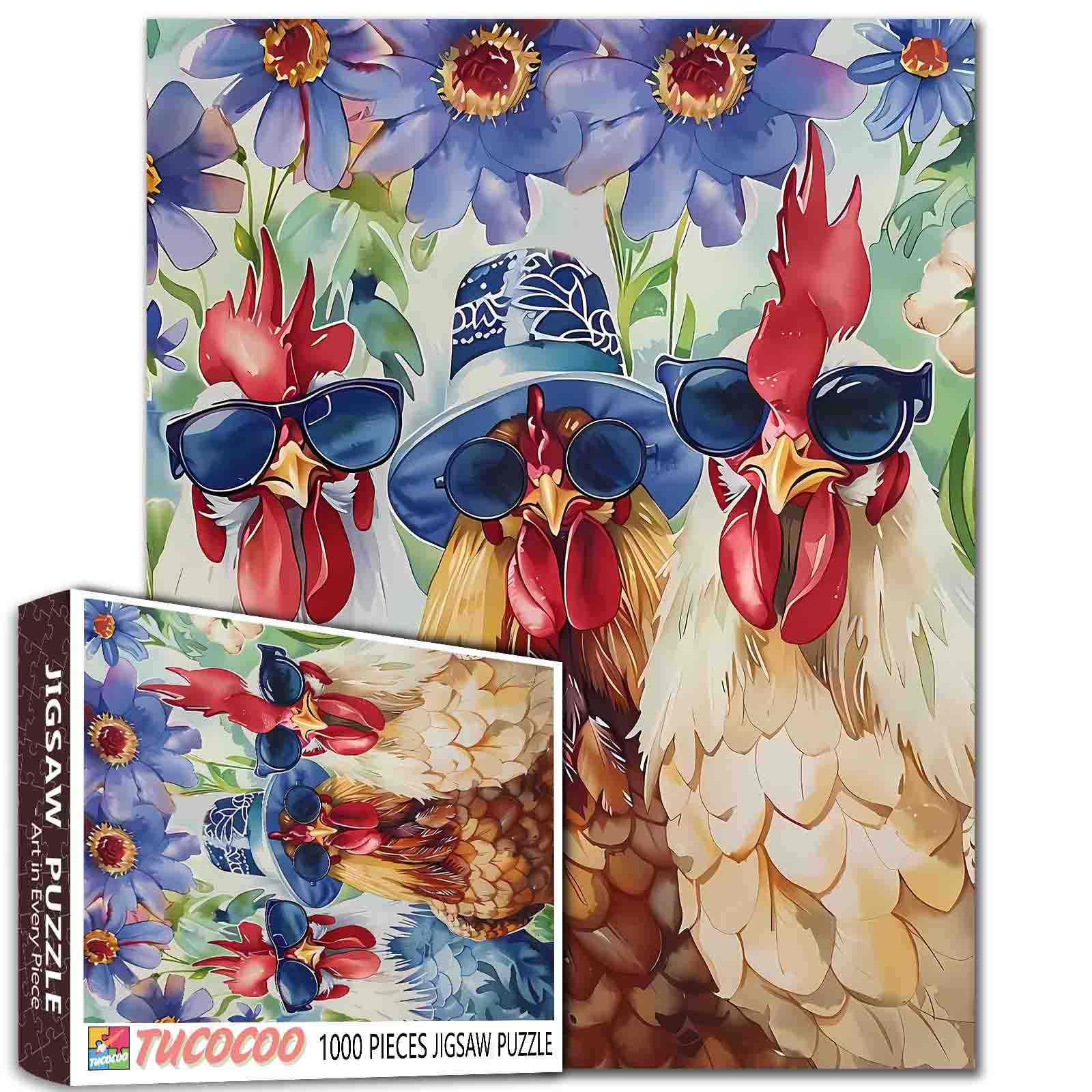 tucocoo-cool-chickens-sunglasses-puzzle-1000-teile-h-hner image 1