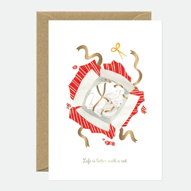all-the-ways-to-say-better-with-a-cat-gru-karte-a6-goldfolie image 1