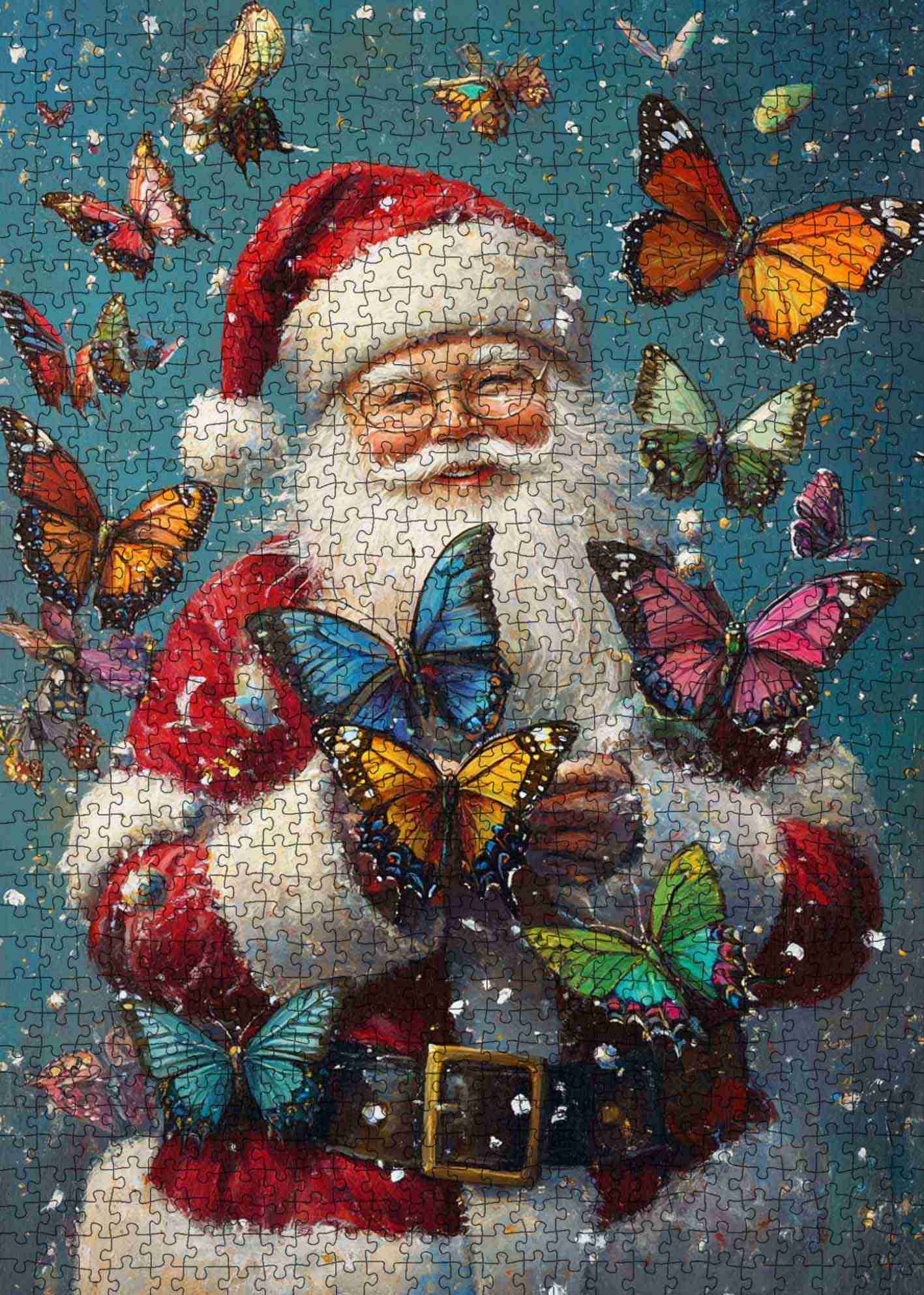 tucocoo-santa-and-butterflies-puzzle-1000-teile-weihnachten image 2