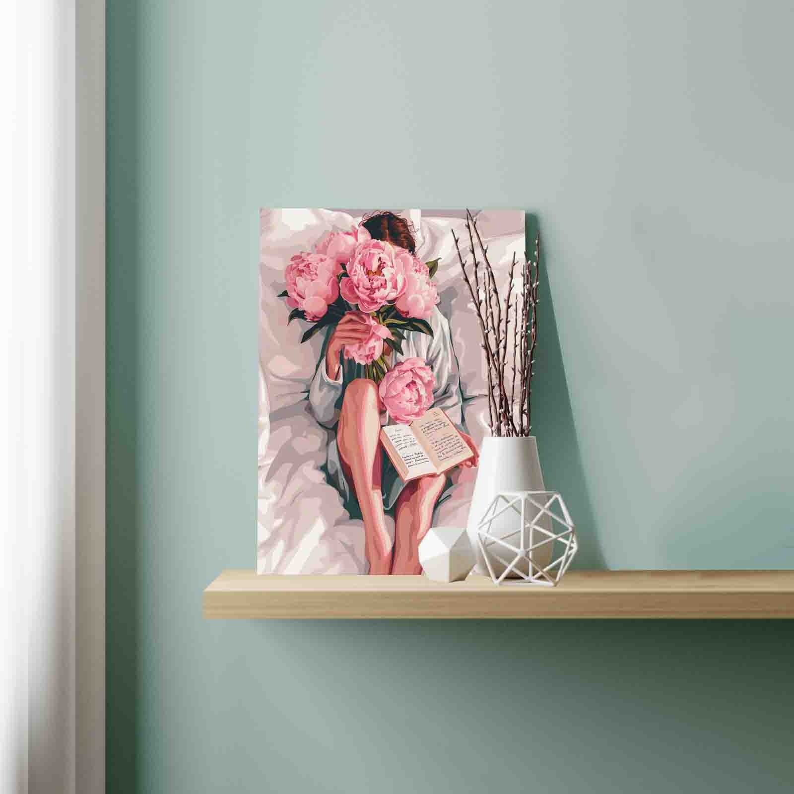 tucocoo-peony-morning-reading-malen-nach-zahlen-40x50-frau image 3