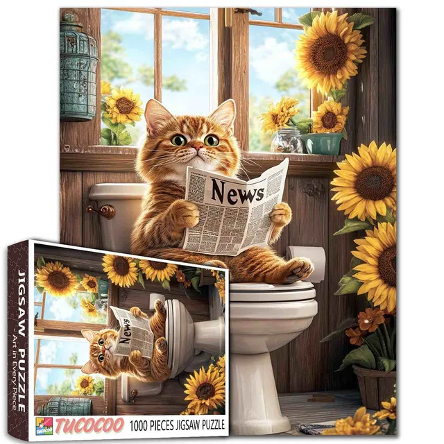 tucocoo-sunflower-morning-cat-puzzle-1000-teile-katze image 1