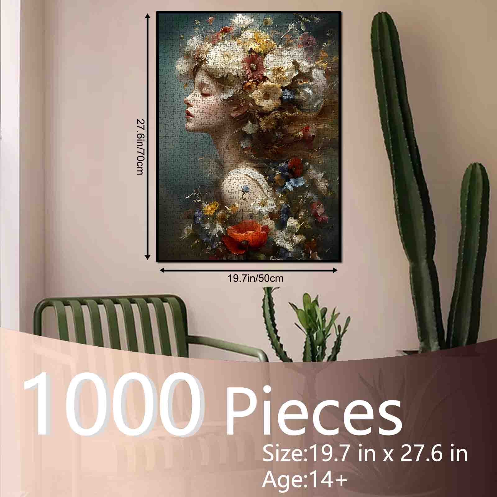 tucocoo-floral-muse-portrait-fantasy-puzzle-1000-teile-blumen image 5