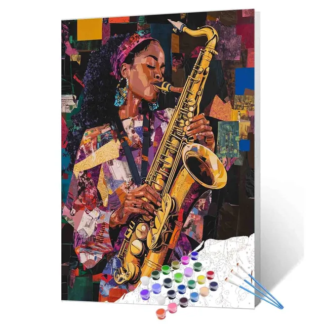tucocoo-saxophone-soul-malen-nach-zahlen-ohne-rahmen-jazz image 1