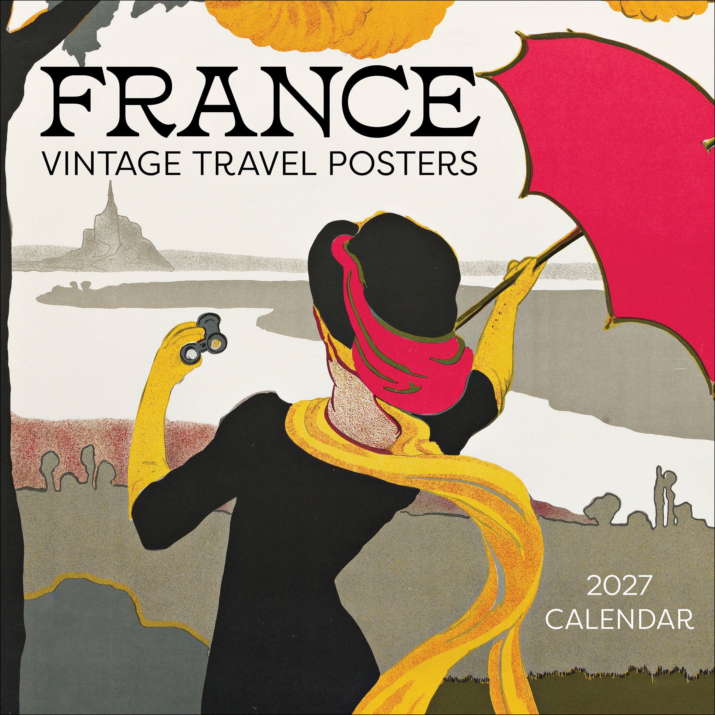 pomegranate-wall-calendar-france-vintage-travel-posters-wandkalender-2027 image 1