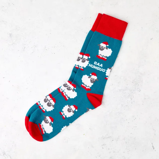 otter-house-baa-humbug-socken-weihnachten-schaf-1-paar image 1