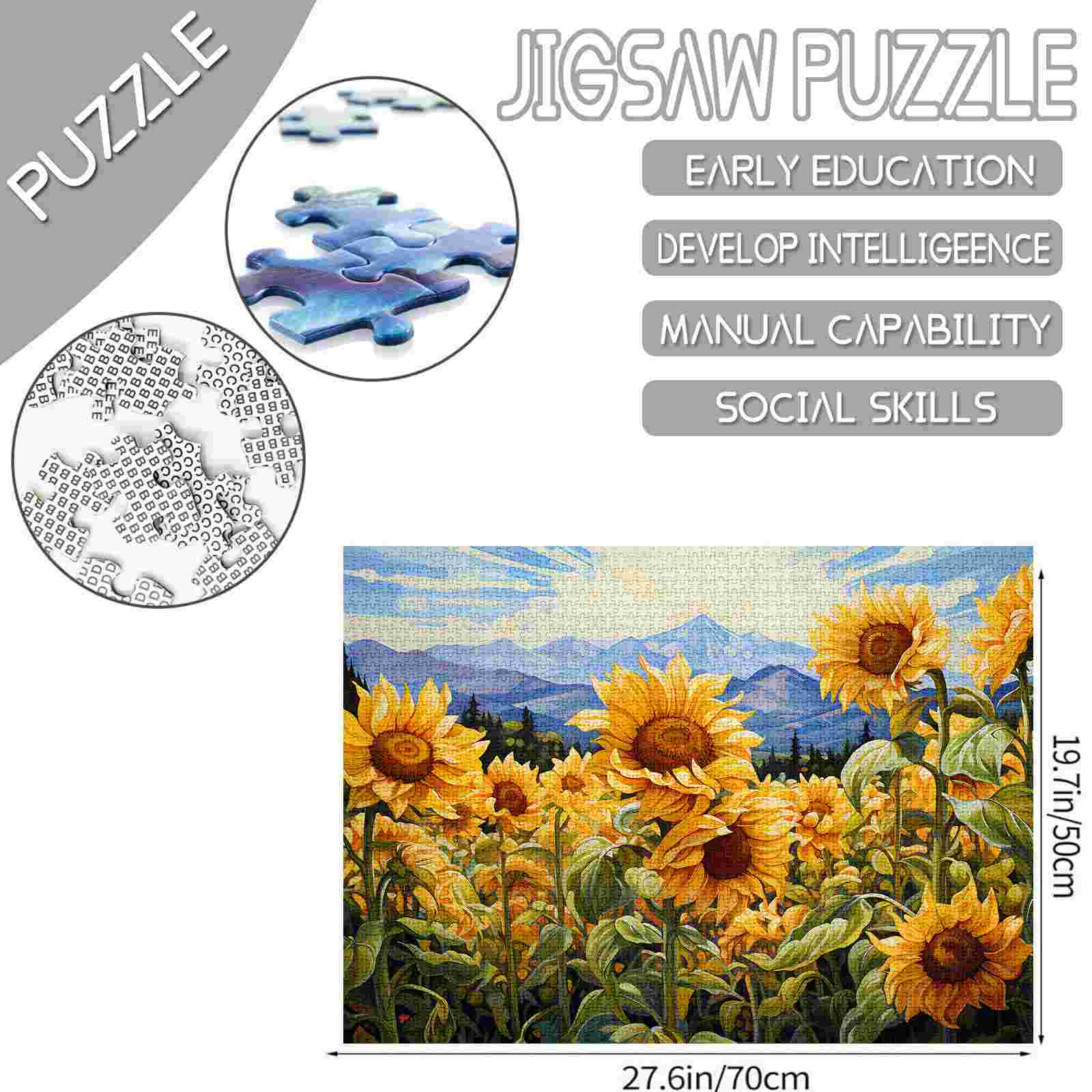 tucocoo-jigsaw-puzzles-sunflowers-and-mountains-puzzle-1000-teile-blumen image 4