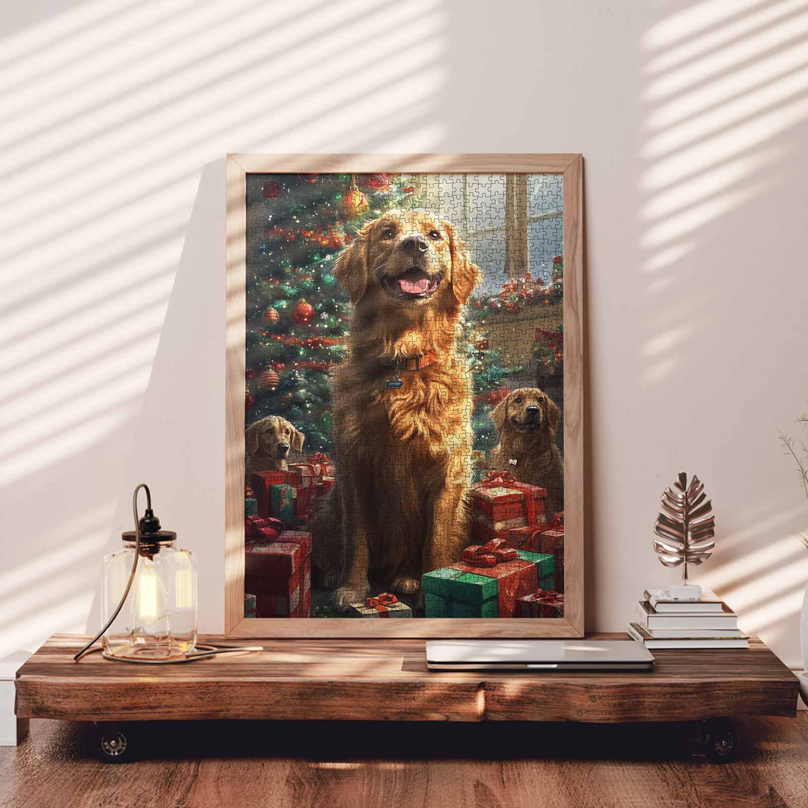 tucocoo-jigsaw-puzzles-golden-retriever-christmas-puzzle-1000teile image 3
