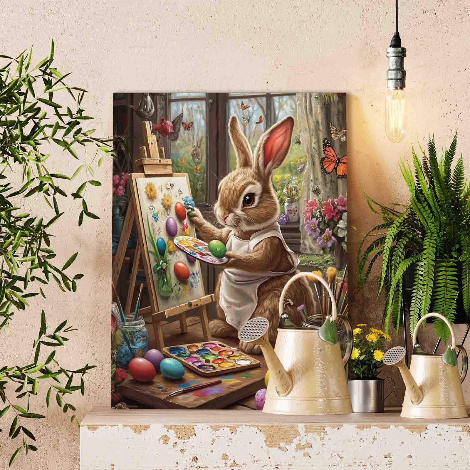 tucocoo-paint-by-numbers-creative-bunny-artist-malset-ostern-ohne-rahmen image 2