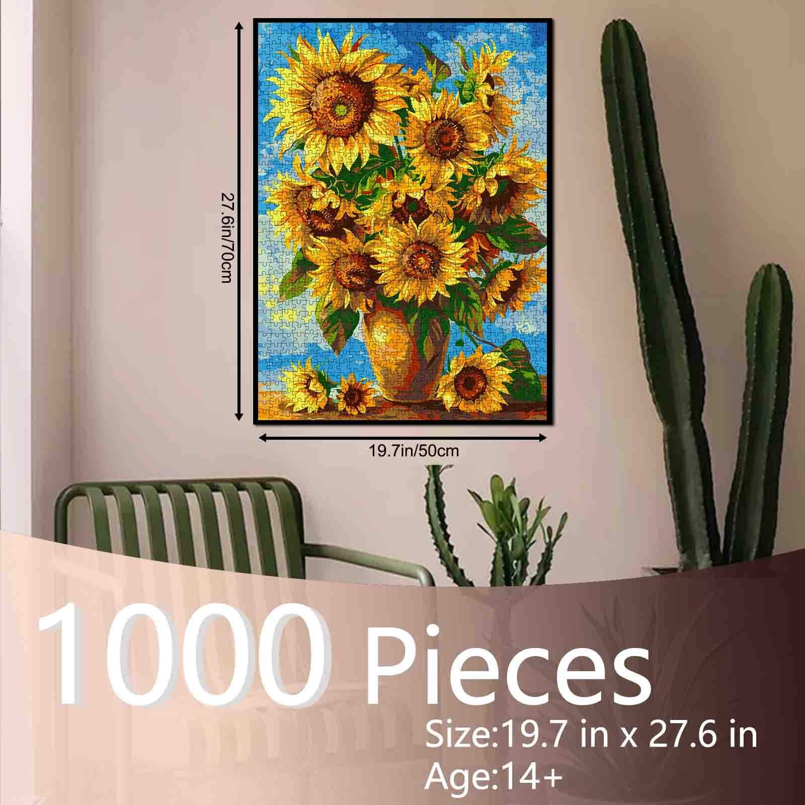 tucocoo-jigsaw-sunflowers-golden-vase-puzzle-1000-teile-blumen image 5