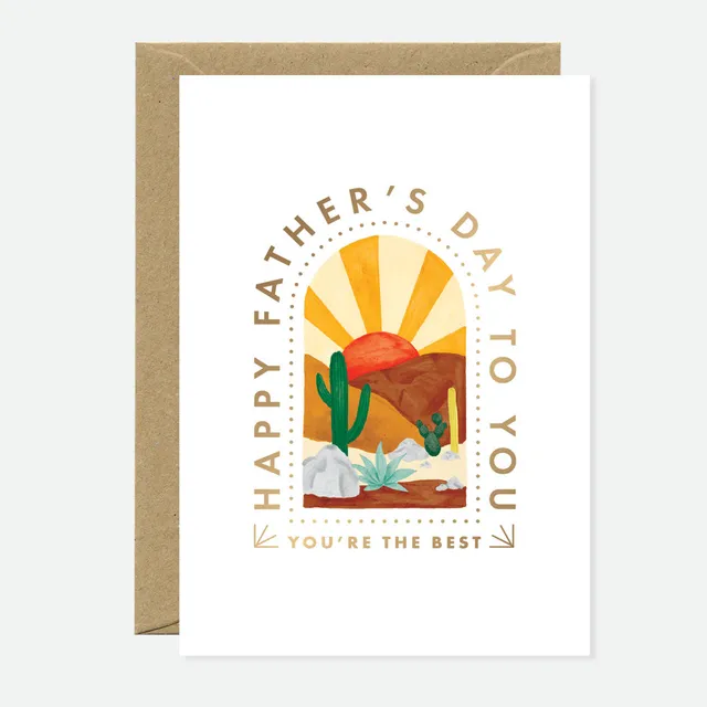 all-the-ways-to-say-father-s-day-gravure-vatertagskarte-a6-gold image 1