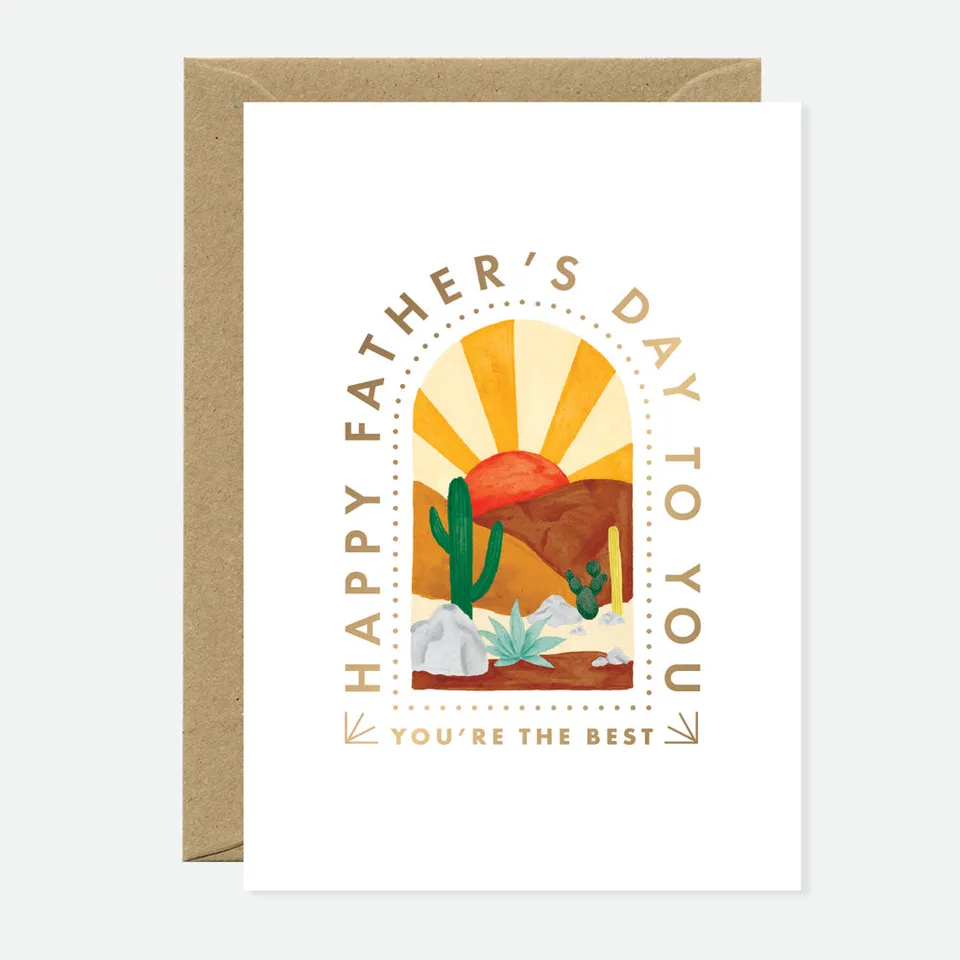 all-the-ways-to-say-father-s-day-gravure-vatertagskarte-a6-gold image 1