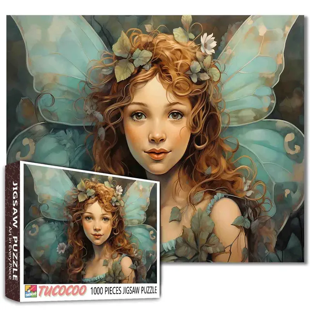 tucocoo-jigsaw-puzzles-waldfee-gr-ne-fl-gel-puzzle-1000-teile image 1