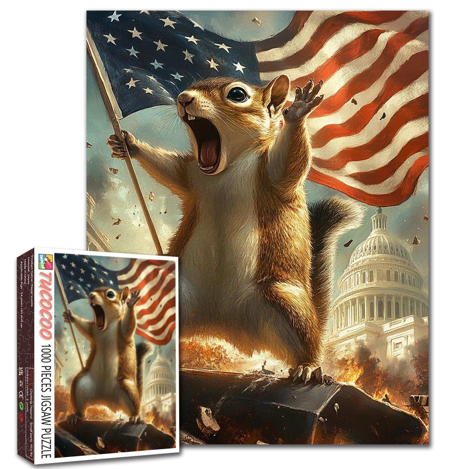 tucocoo-funny-patriotic-squirrel-puzzle-1000-teile-eichh-rnchen image 1