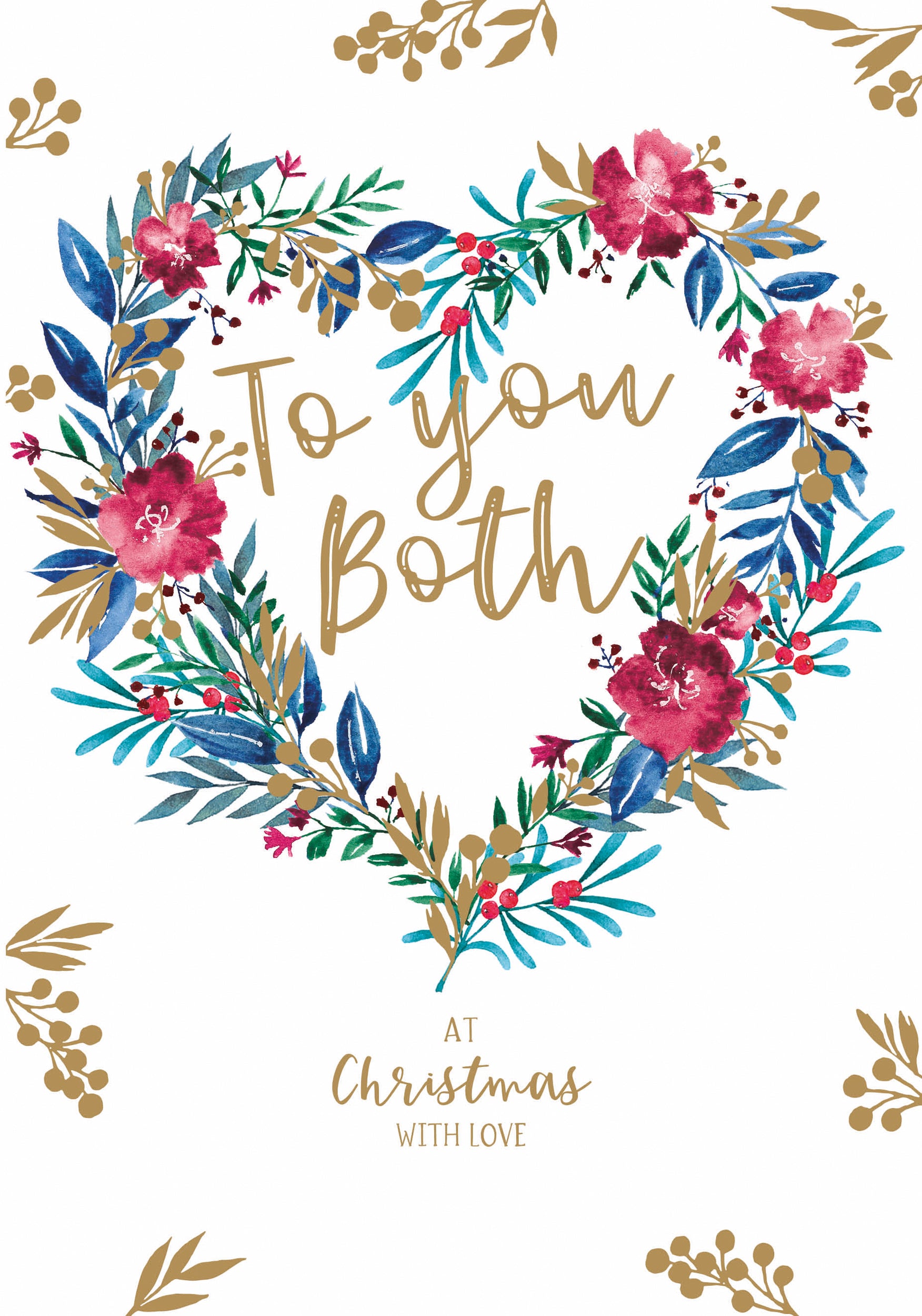 otter-house-christmas-weihnachtskarte-to-both-of-you-floral image 1