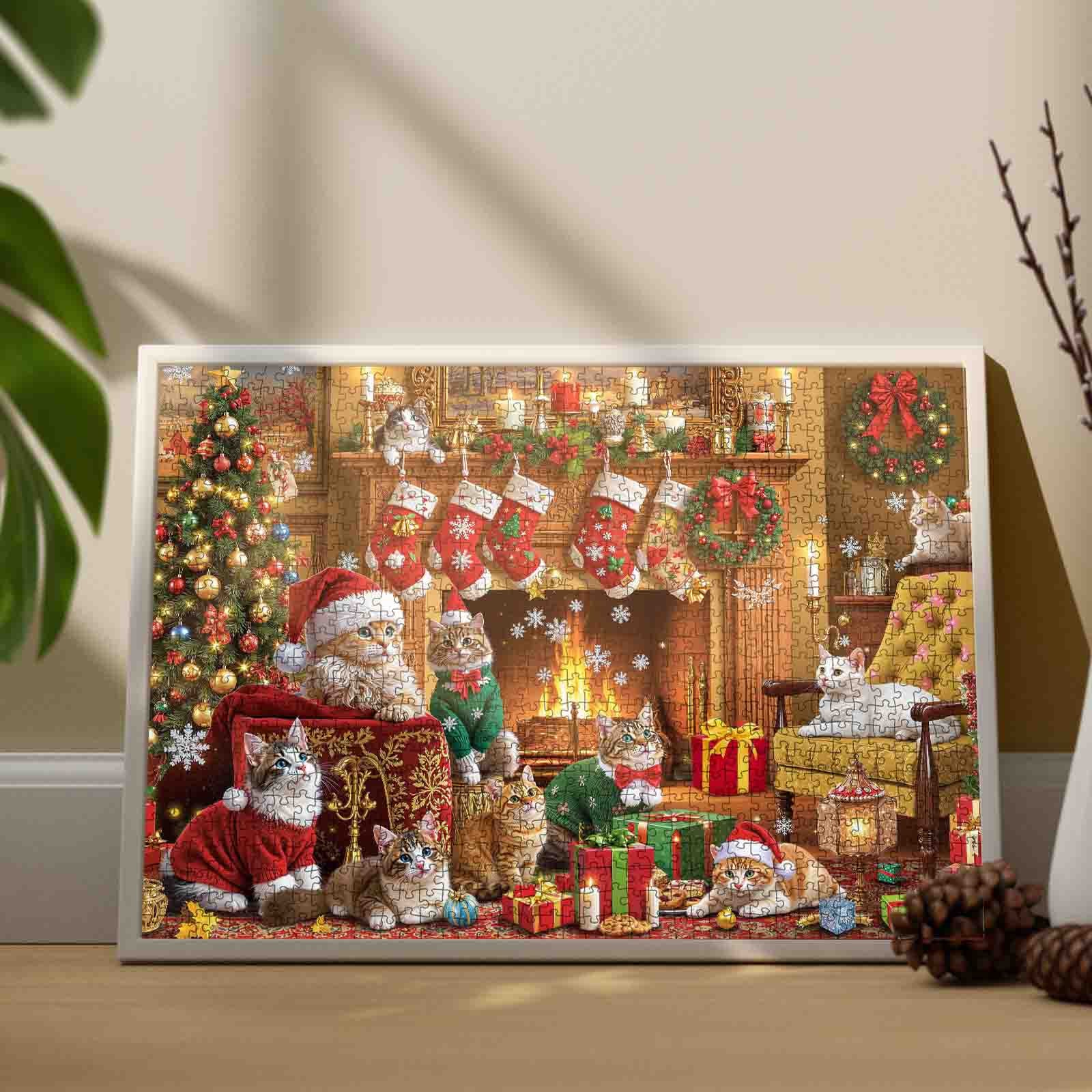 tucocoo-jigsaw-puzzles-festive-christmas-cats-puzzle-1000-teile image 3