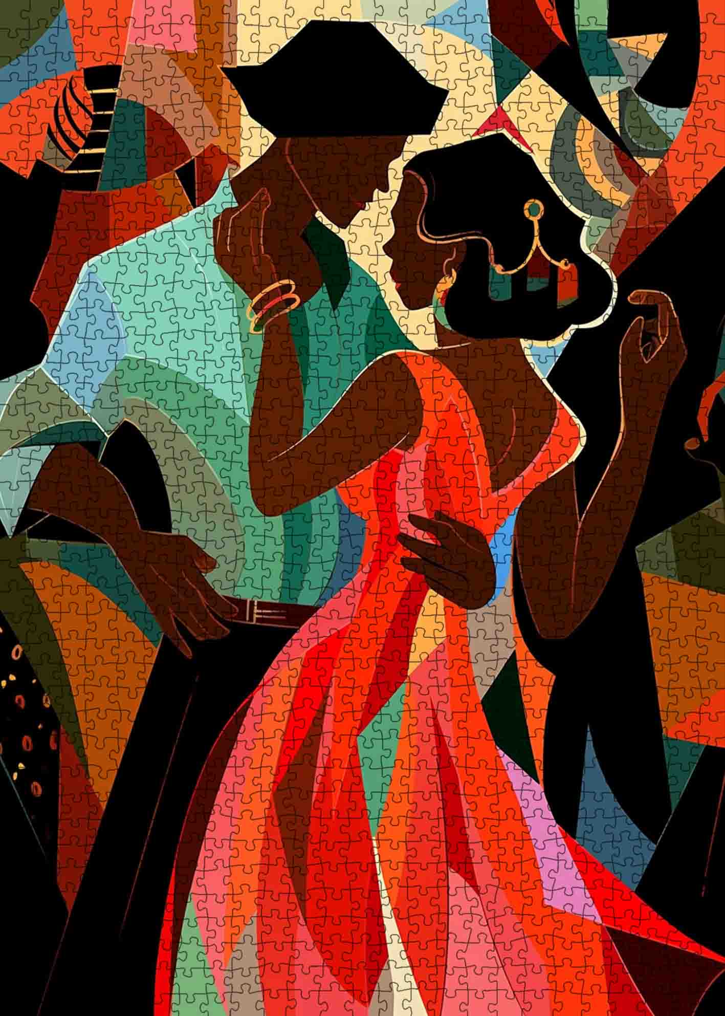 tucocoo-african-girl-boy-dancing-puzzle-1000-teile image 2