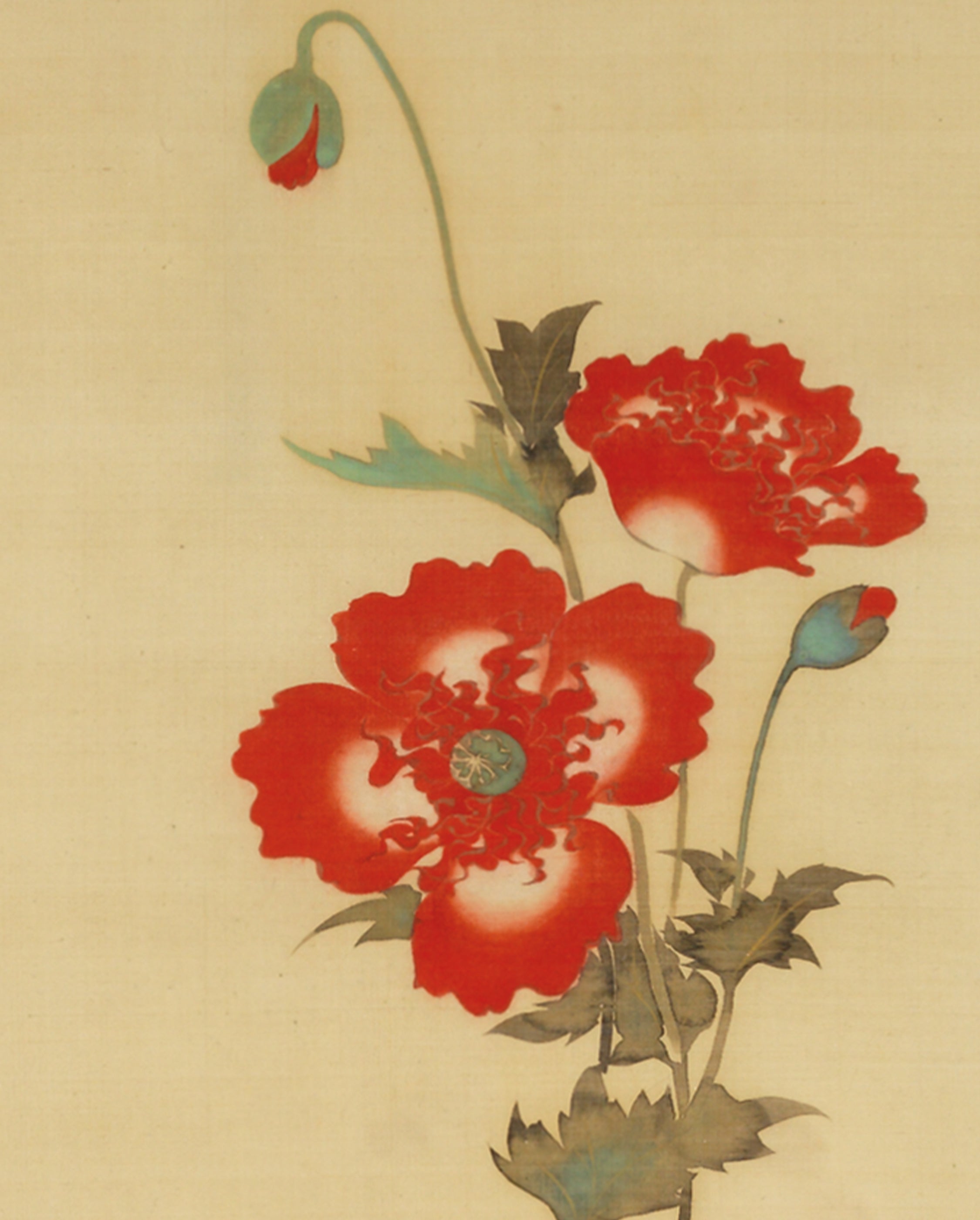 pomegranate-sakai-hoitsu-poppies-morning-glories-lesezeichen image 2