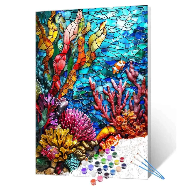 tucocoo-paint-by-numbers-korallenriff-malen-nach-zahlen-40x50-ohne-rahmen image 1