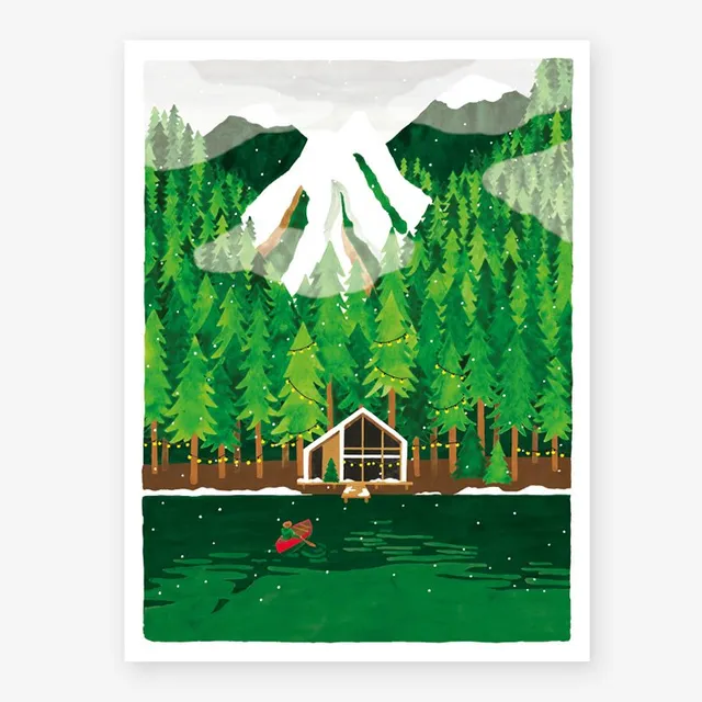 all-the-ways-to-say-chamonix-poster-aquarell-alpen-chalet image 1