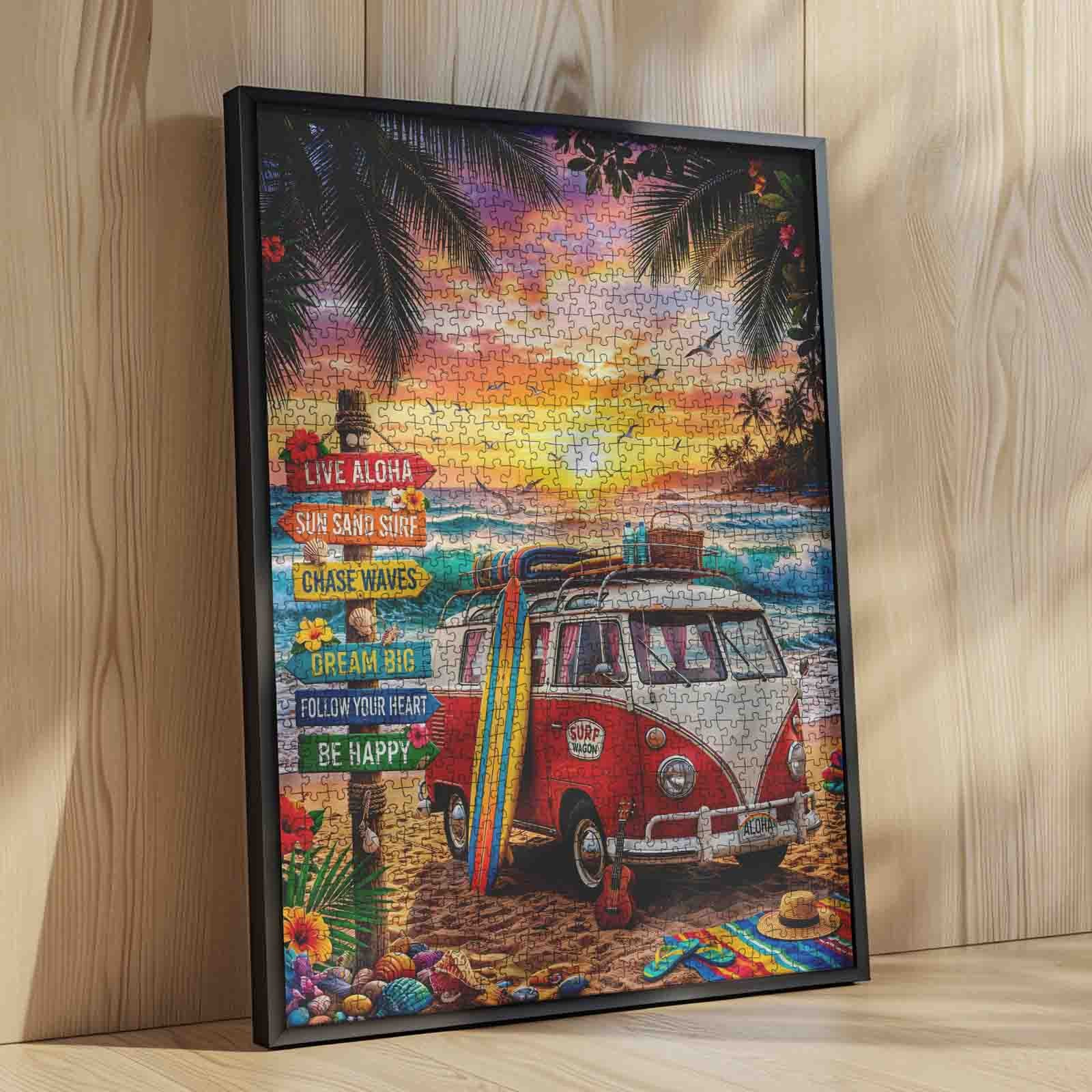 tucocoo-aloha-surf-wagon-sunset-puzzle-1000-teile-strand image 4