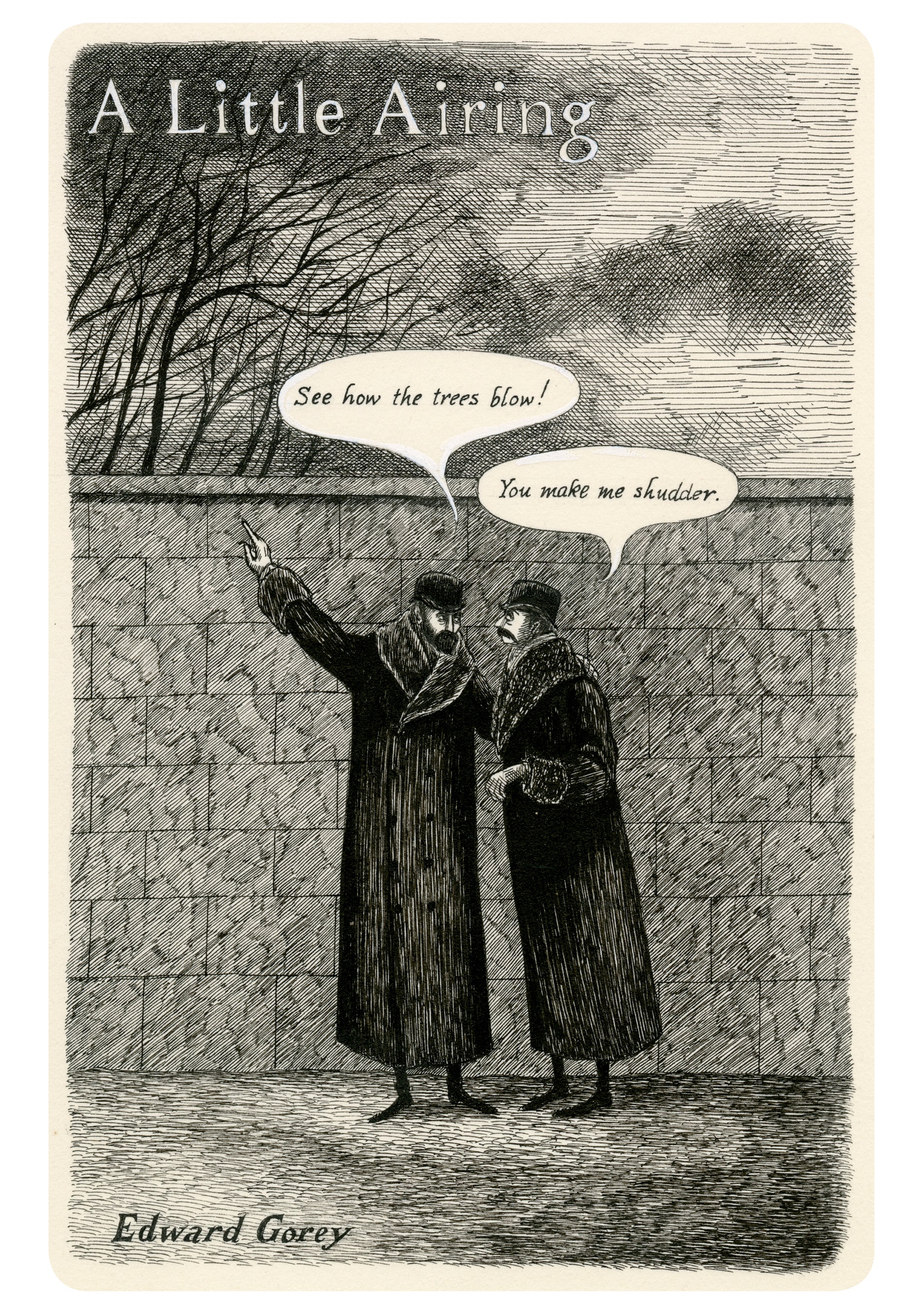 pomegranate-blank-notecards-edward-gorey-blankokarte-humor image 1