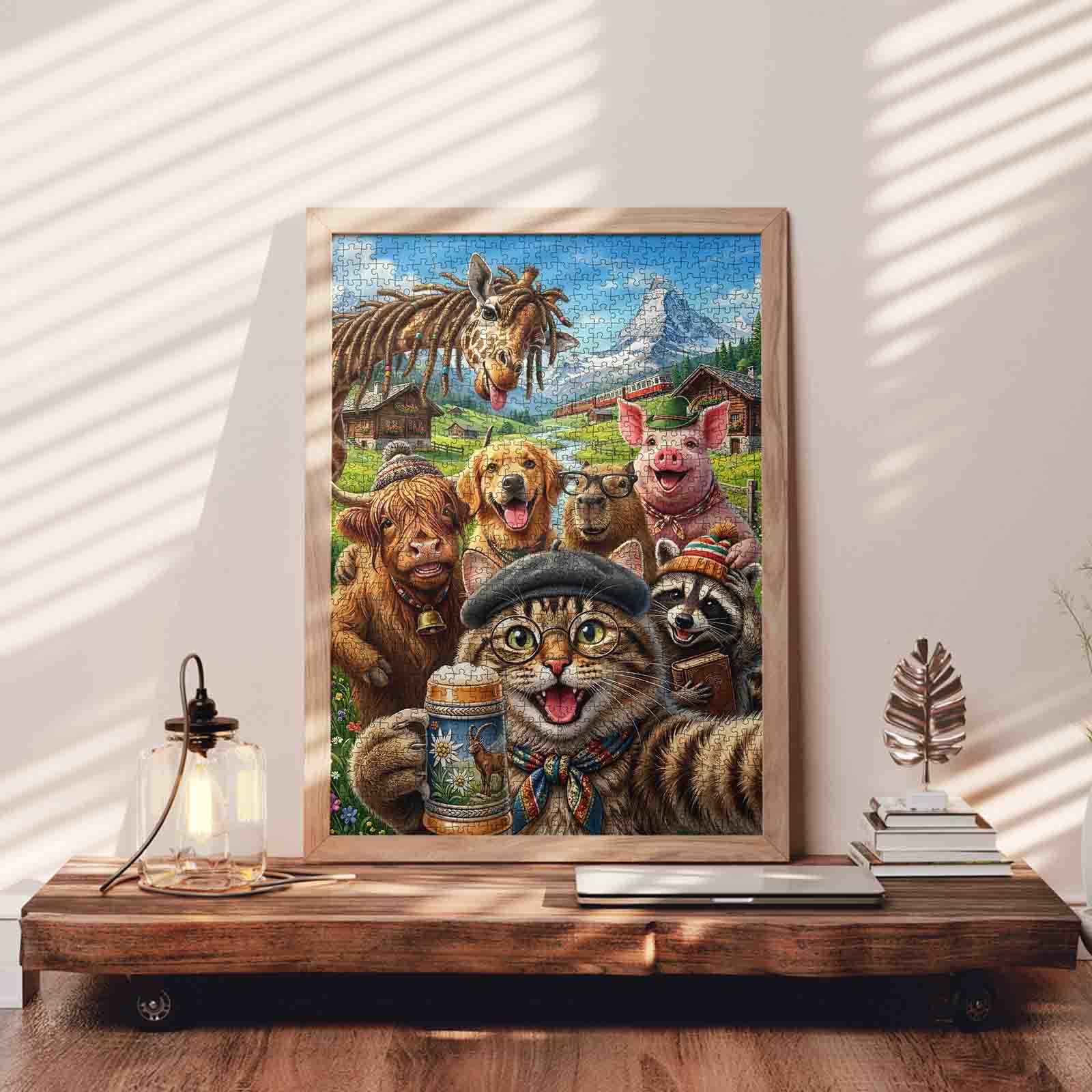 tucocoo-jigsaw-funny-alpine-animal-selfie-puzzle-1000-teile-tiere image 3