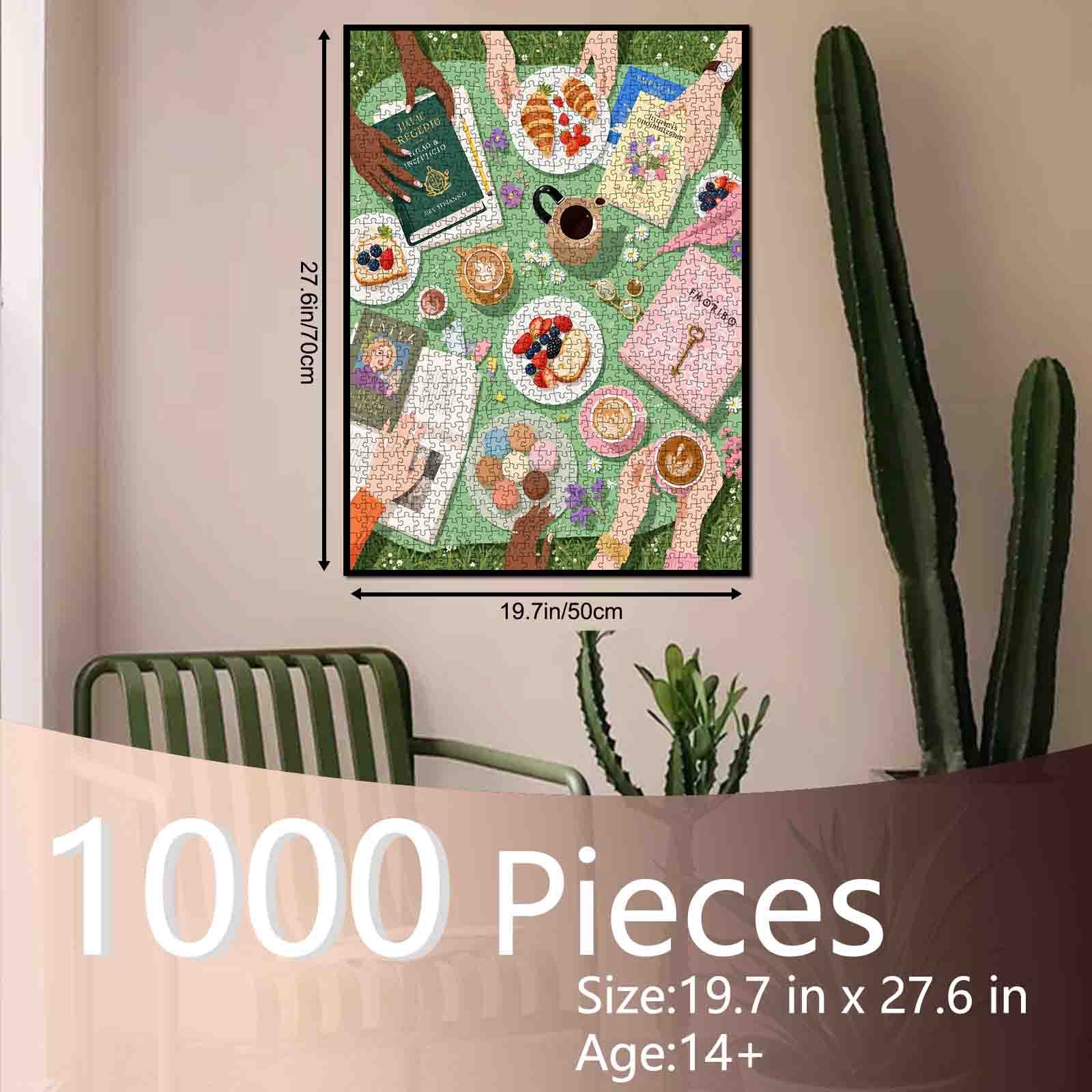 tucocoo-garden-book-club-picnic-puzzle-1000-teile-garten image 5