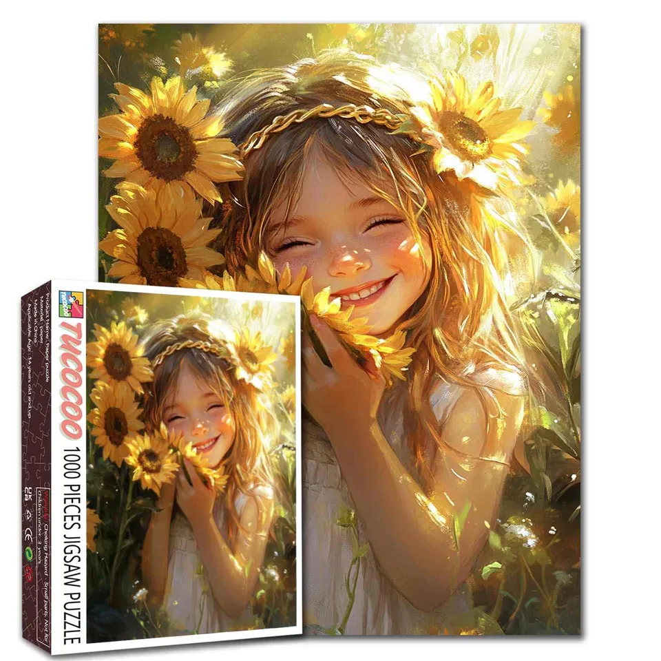 tucocoo-sunflower-girl-puzzle-1000-teile-m-dchen image 1