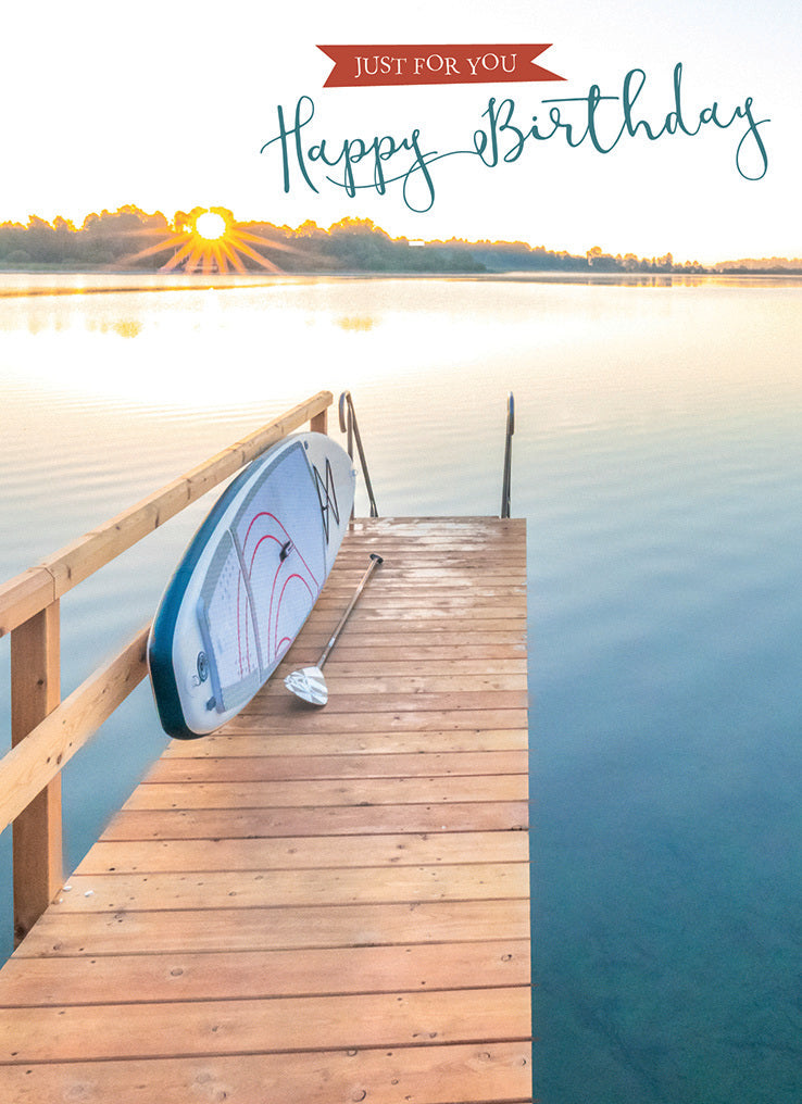 otter-house-first-class-male-paddle-board-geburtstagskarte image 1