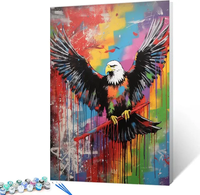 tucocoo-graffiti-fliegender-adler-malen-nach-zahlen-40x50-vogel image 1