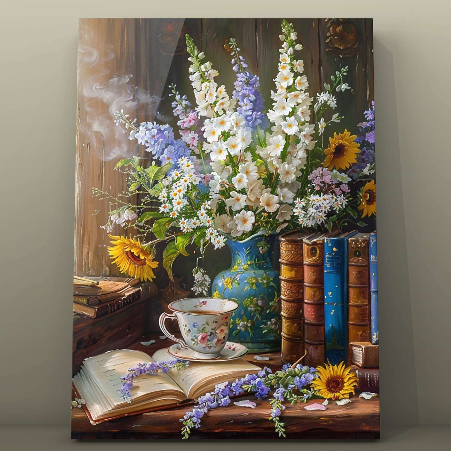 tucocoo-books-flowers-tea-malen-nach-zahlen-40x50-ohne-rahmen image 2
