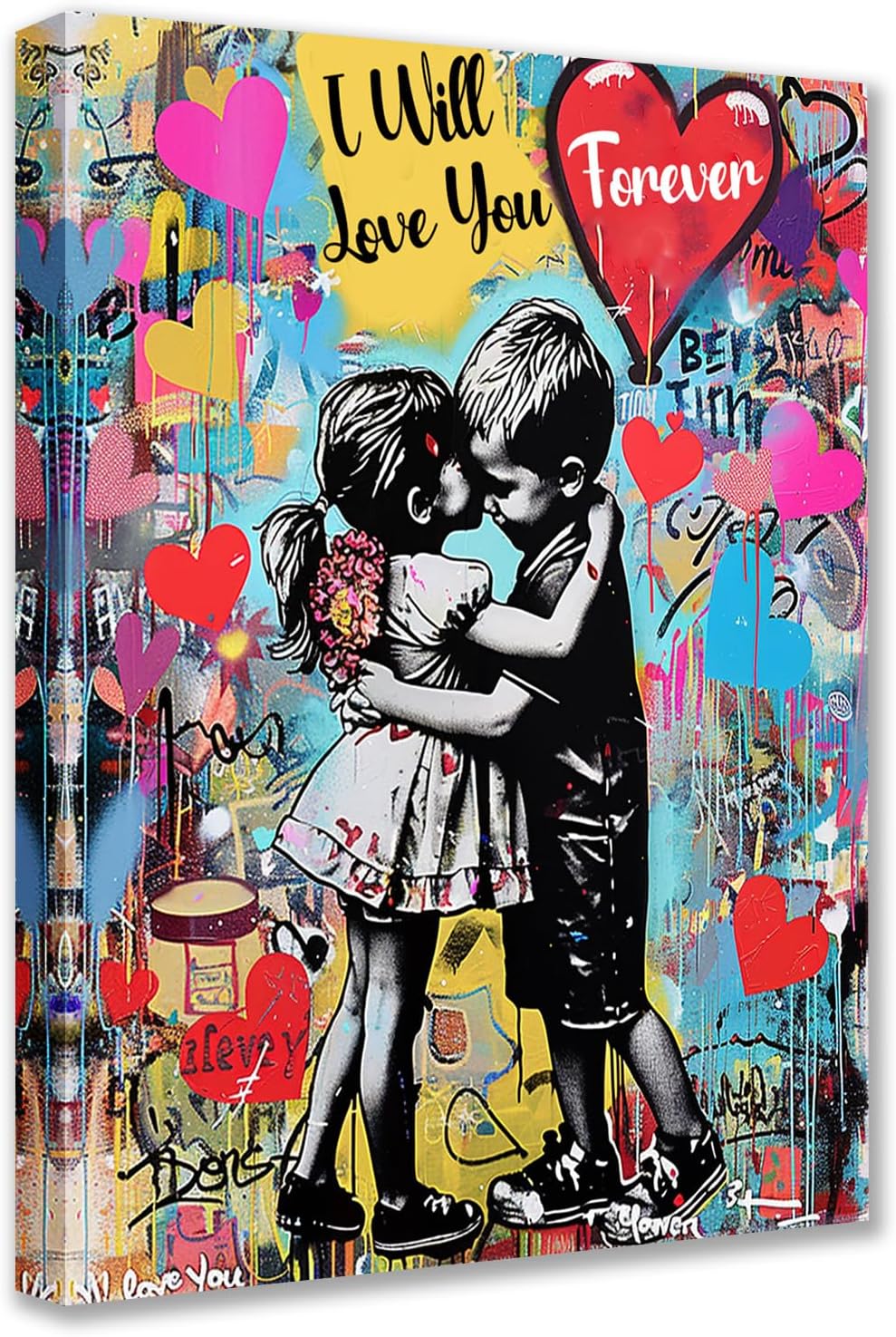 tucocoo-canvas-wall-art-leinwandbild-banksy-junge-m-dchen-30x40 image 1