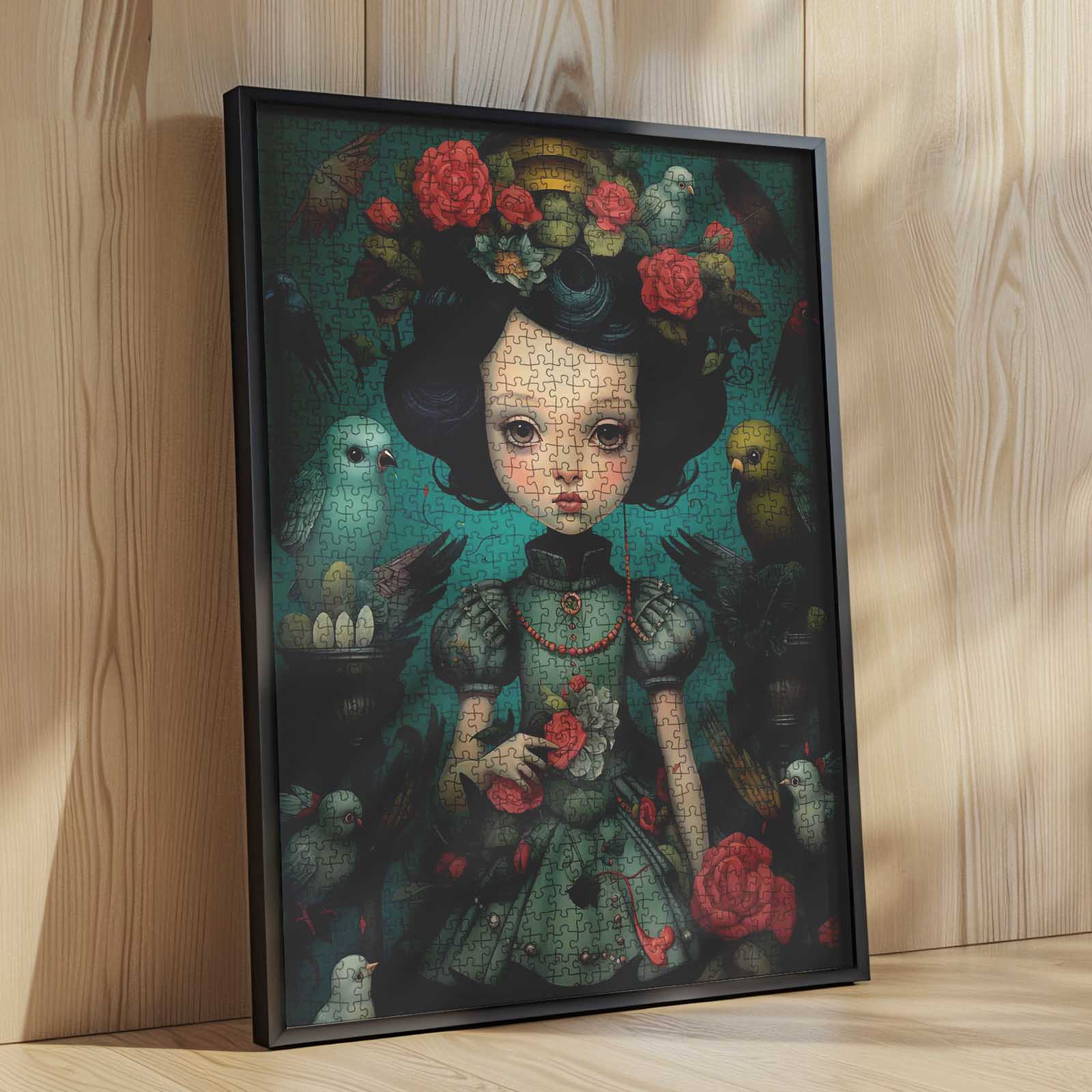 tucocoo-floral-princess-with-birds-puzzle-1000-teile-rosen image 4