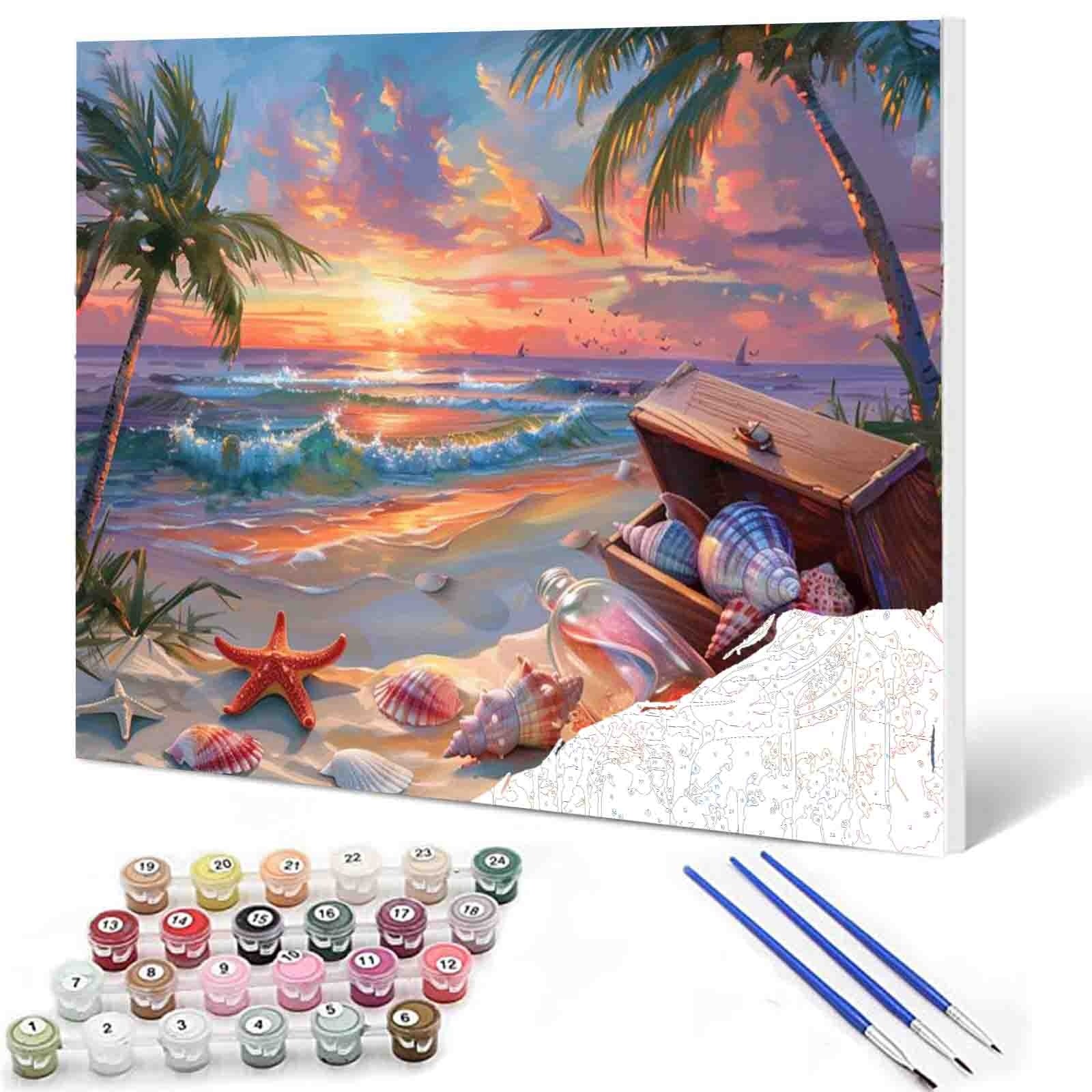 tucocoo-sunset-beach-treasure-malen-nach-zahlen-40x50-ohne-rahmen image 1