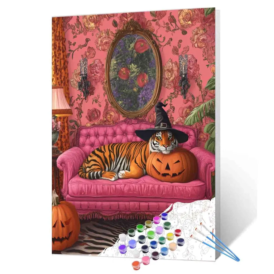 tucocoo-halloween-tiger-lounge-malen-nach-zahlen-40x50 image 1