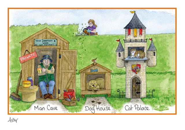 otter-house-alison-s-animals-karte-hund-katze-man-cave-blanko image 1