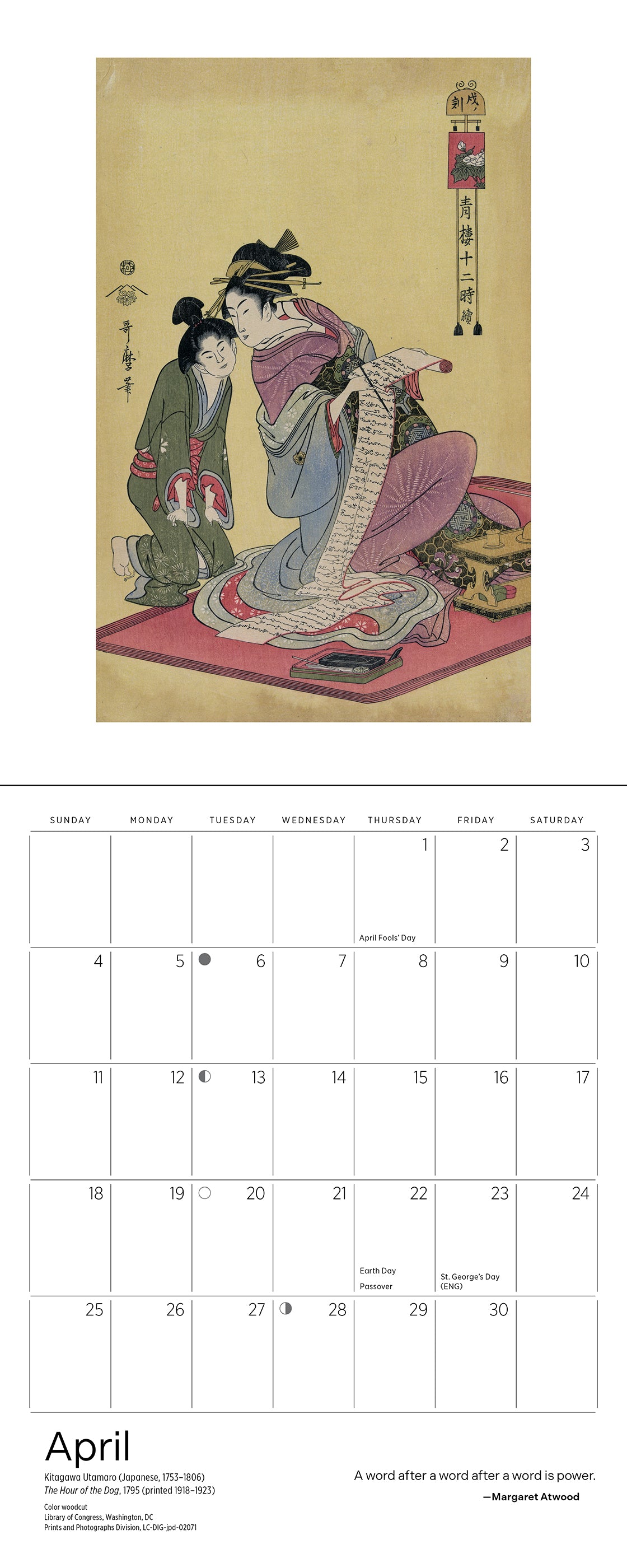 pomegranate-the-reading-woman-2027-mini-wandkalender image 6